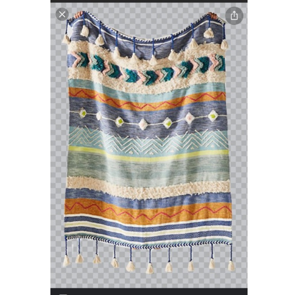 Formoria Dessert Plate, Woven Darrah Throw Blanket